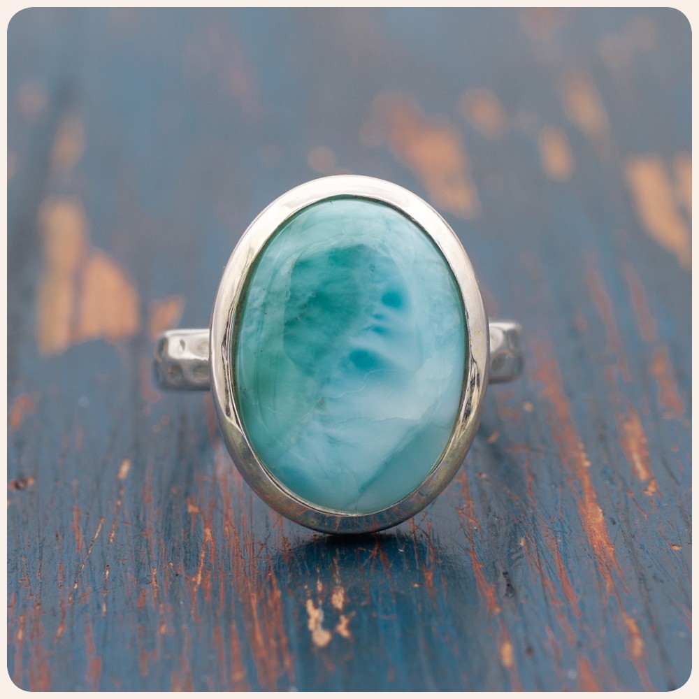 Larimar Silver Ring