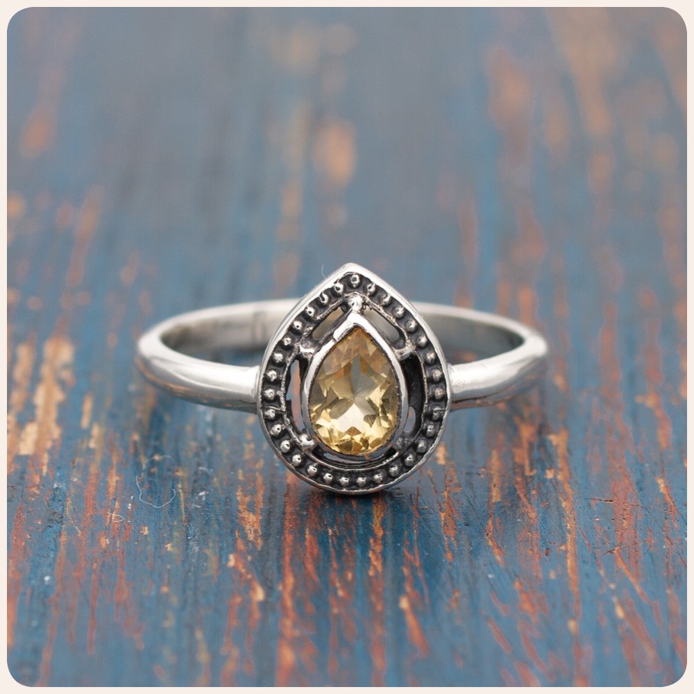 Citrine Silver Ring