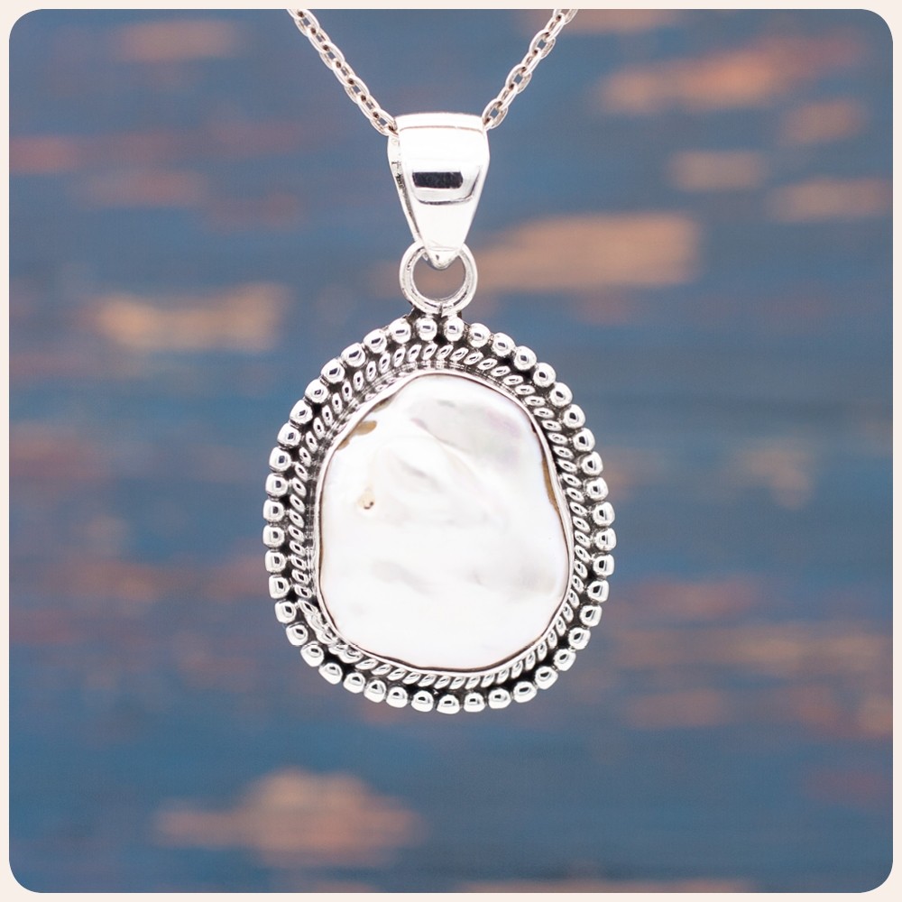 Baroque Pearl Silver Pendant