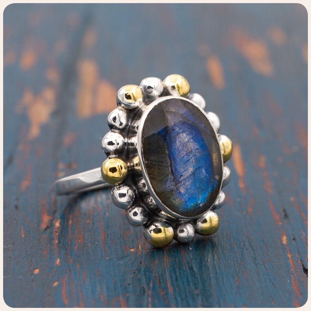 Labradorite Silver Ring