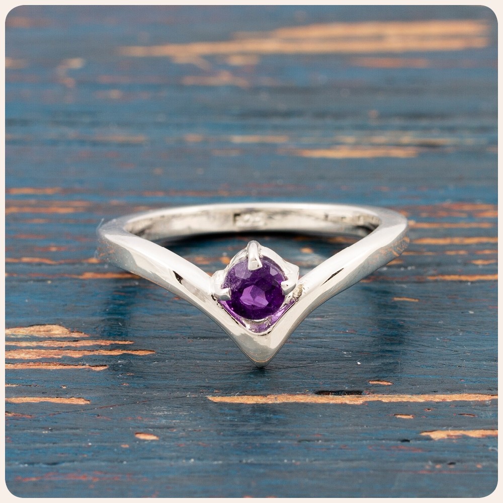 Amethyst Silver Ring
