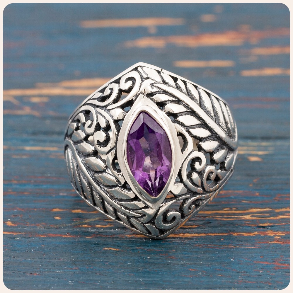 Amethyst Silver Ring