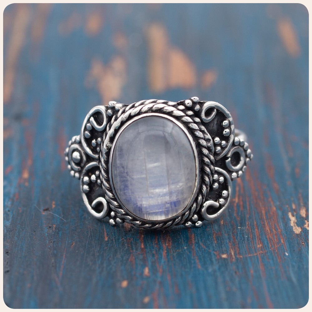Moonstone Silver Ring