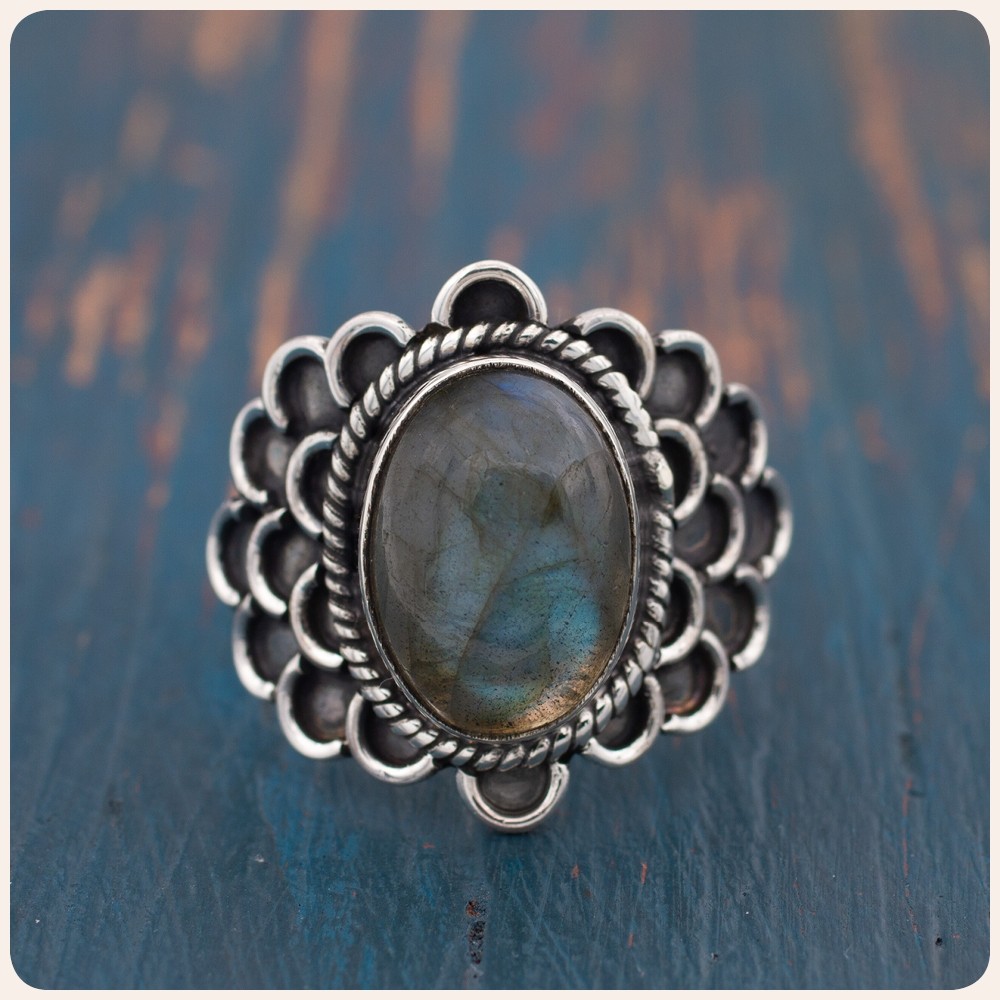 Labradorite Silver Ring