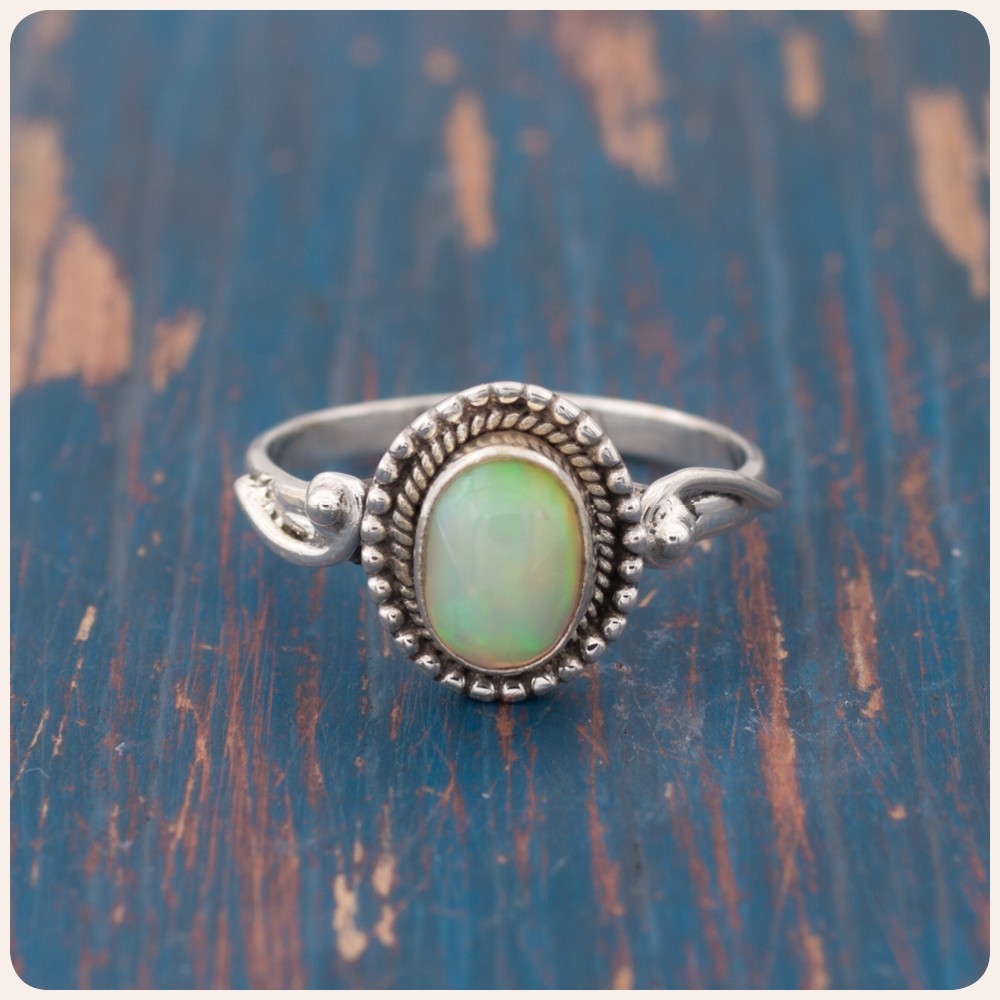 Opal Silver Ring