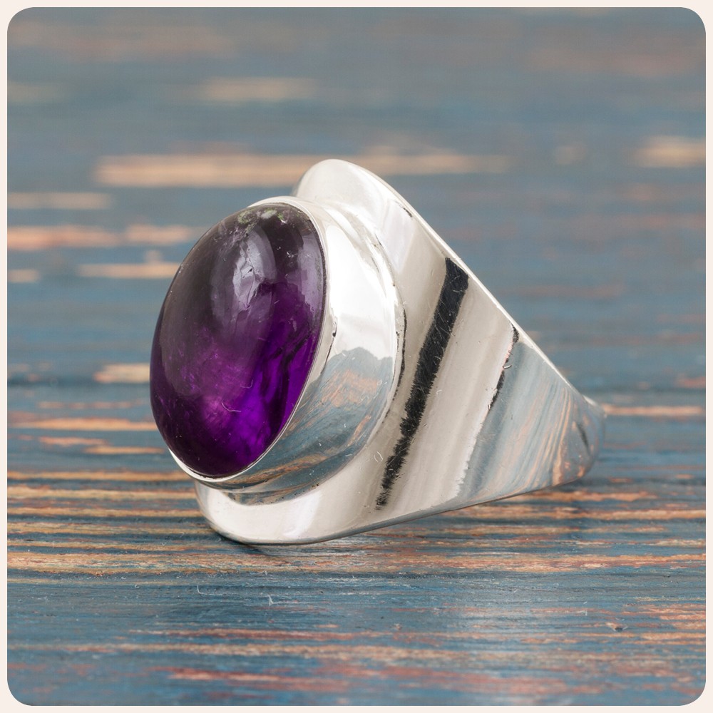 Amethyst Silver Ring
