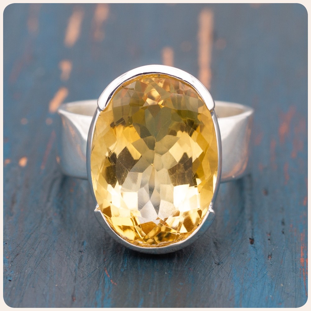 Citrine Silver Ring