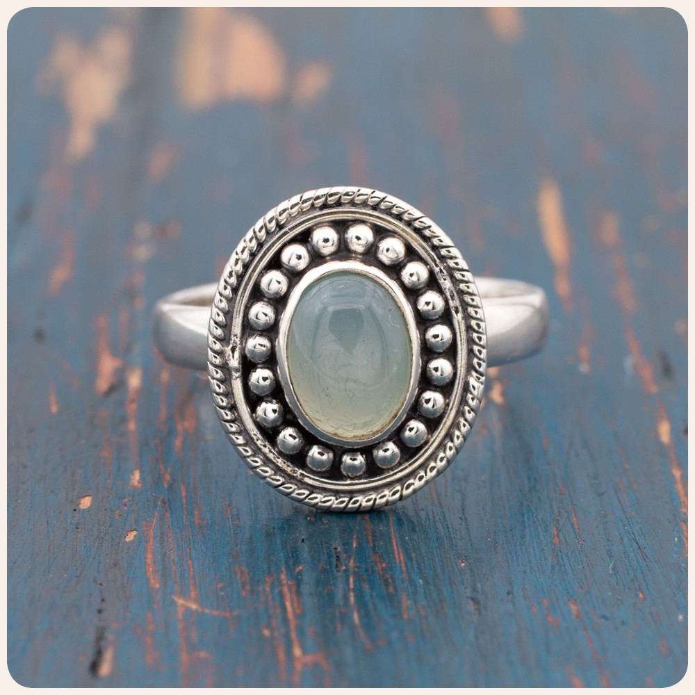 Chalcedony Silver Ring