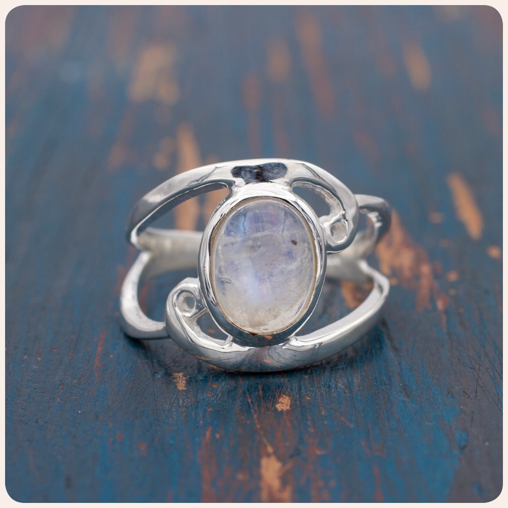 Moonstone Silver Ring