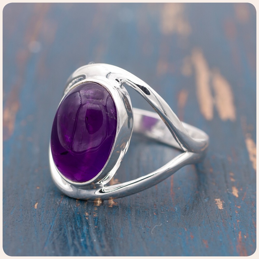 Amethyst Silver Ring