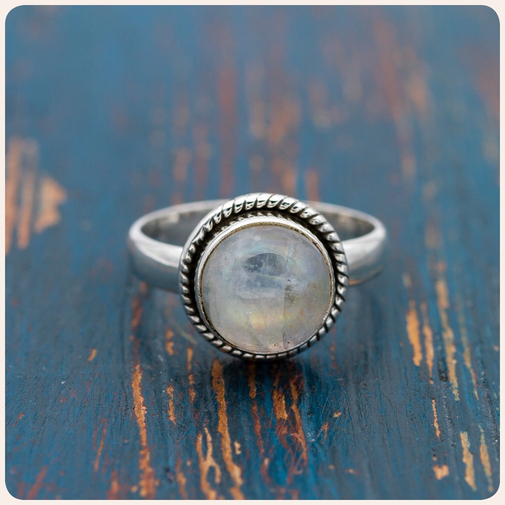 Moonstone Silver Ring 