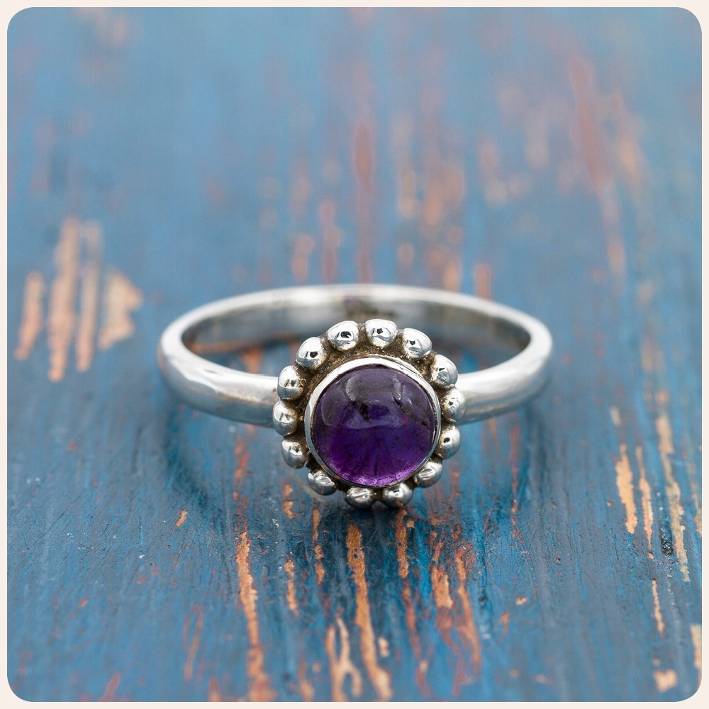 Amethyst Silver Ring