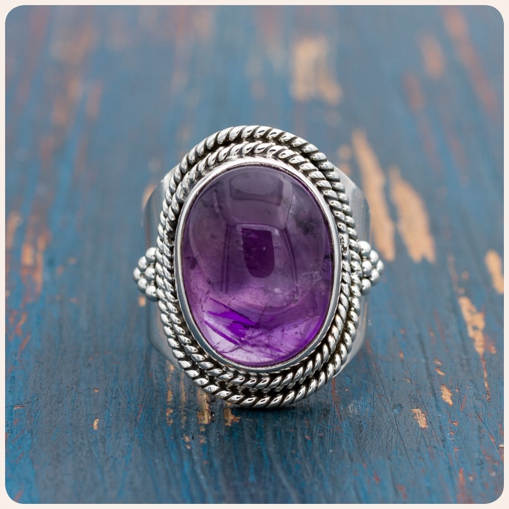 Amethyst Silver Ring 