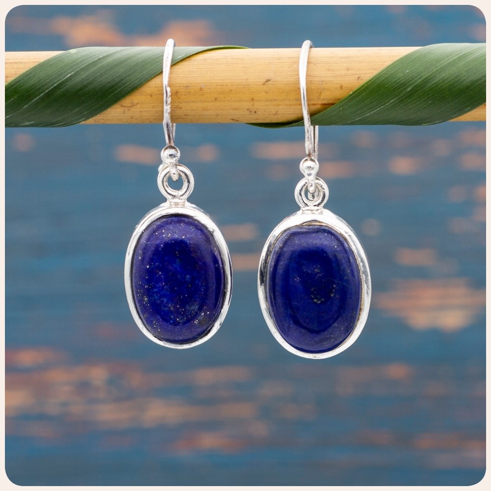Lapis Lazuli Silver Earrings