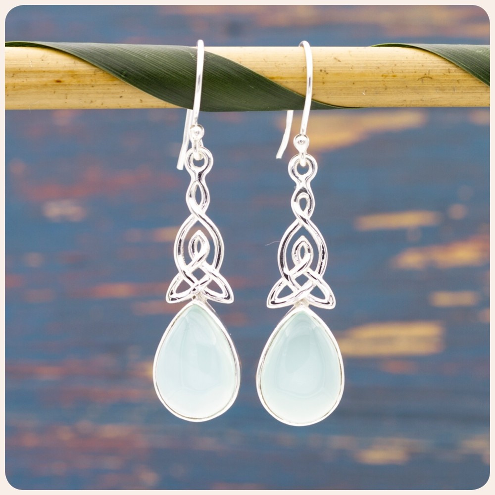 Chalcedony Silver Earrings