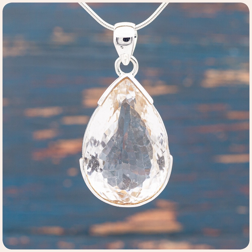 Quartz Crystal Silver Pendant