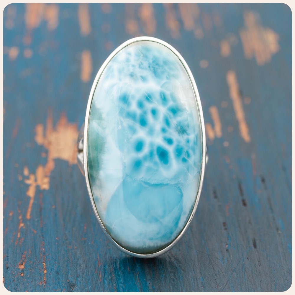 Larimar Silver Ring