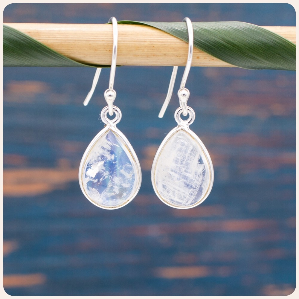 Moonstone Silver Earrings