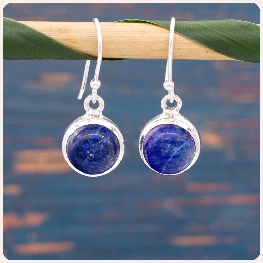 Lapis Lazuli Silver Earrings