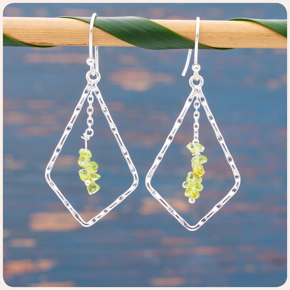 Peridot Silver Earrings