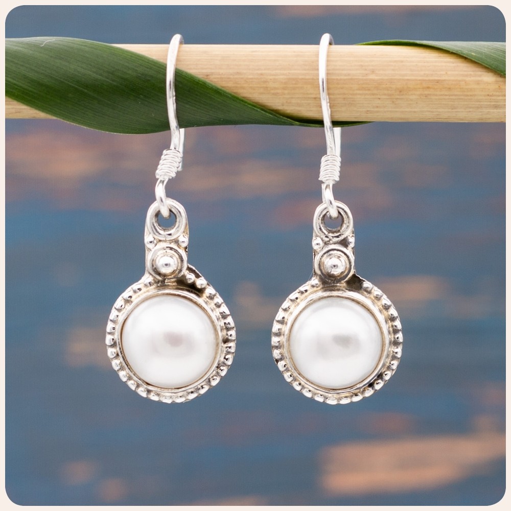 Pearl Silver Earrings