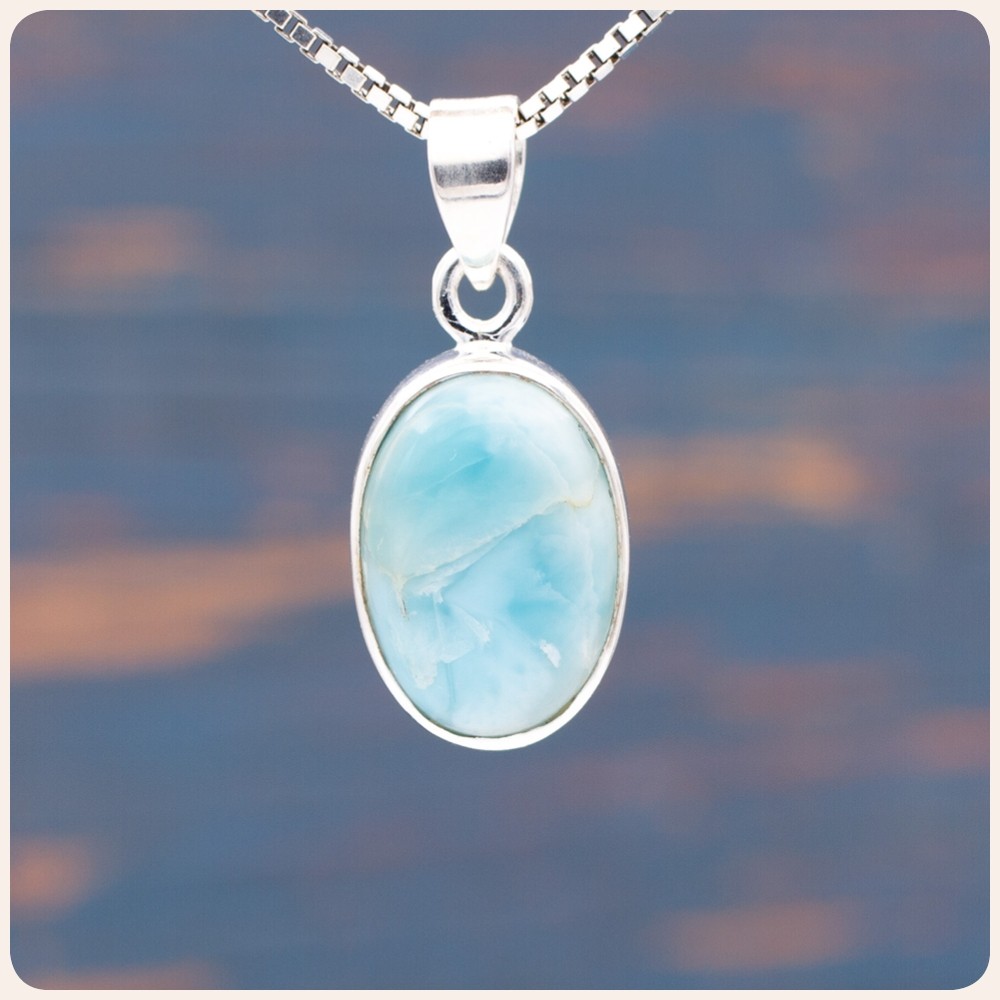 Larimar Silver Pendant