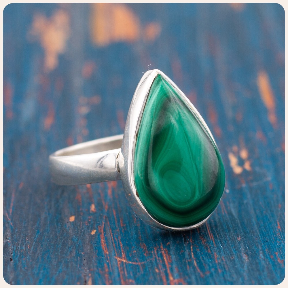Malachite Silver Ring