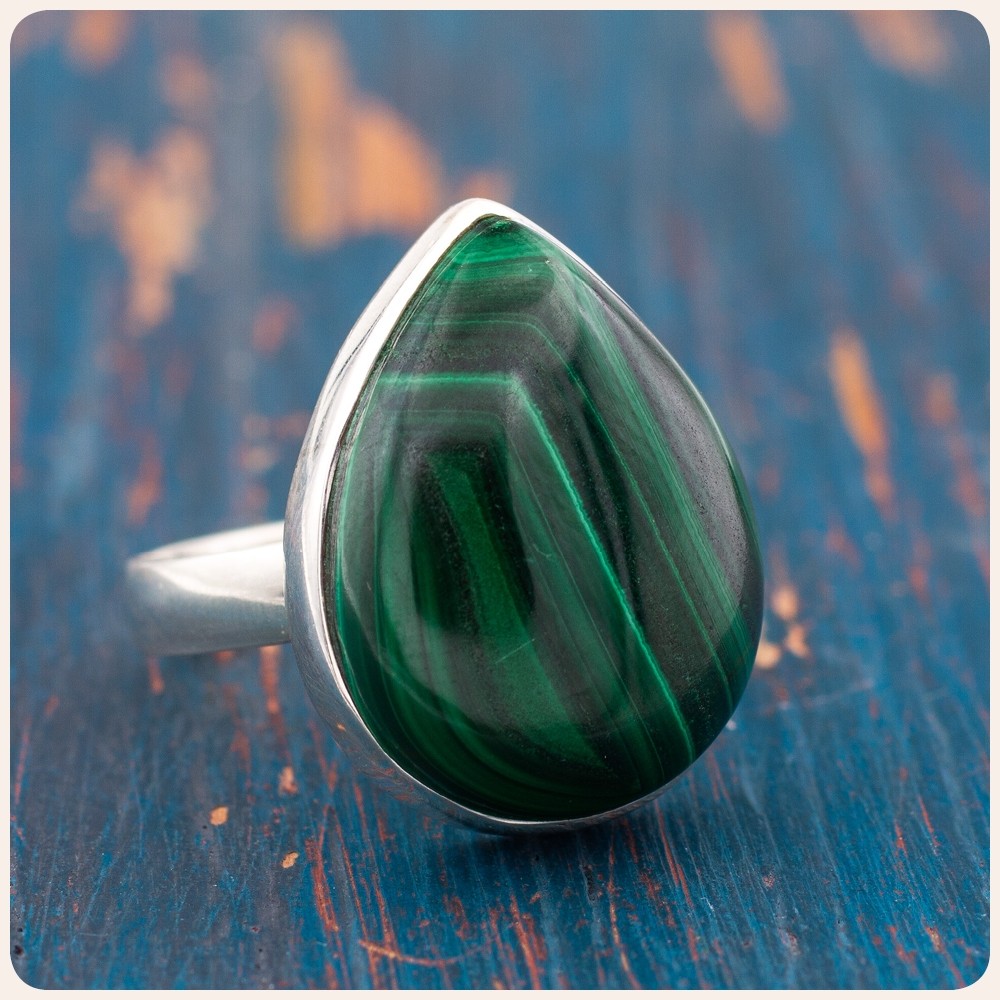 Malachite Silver Ring