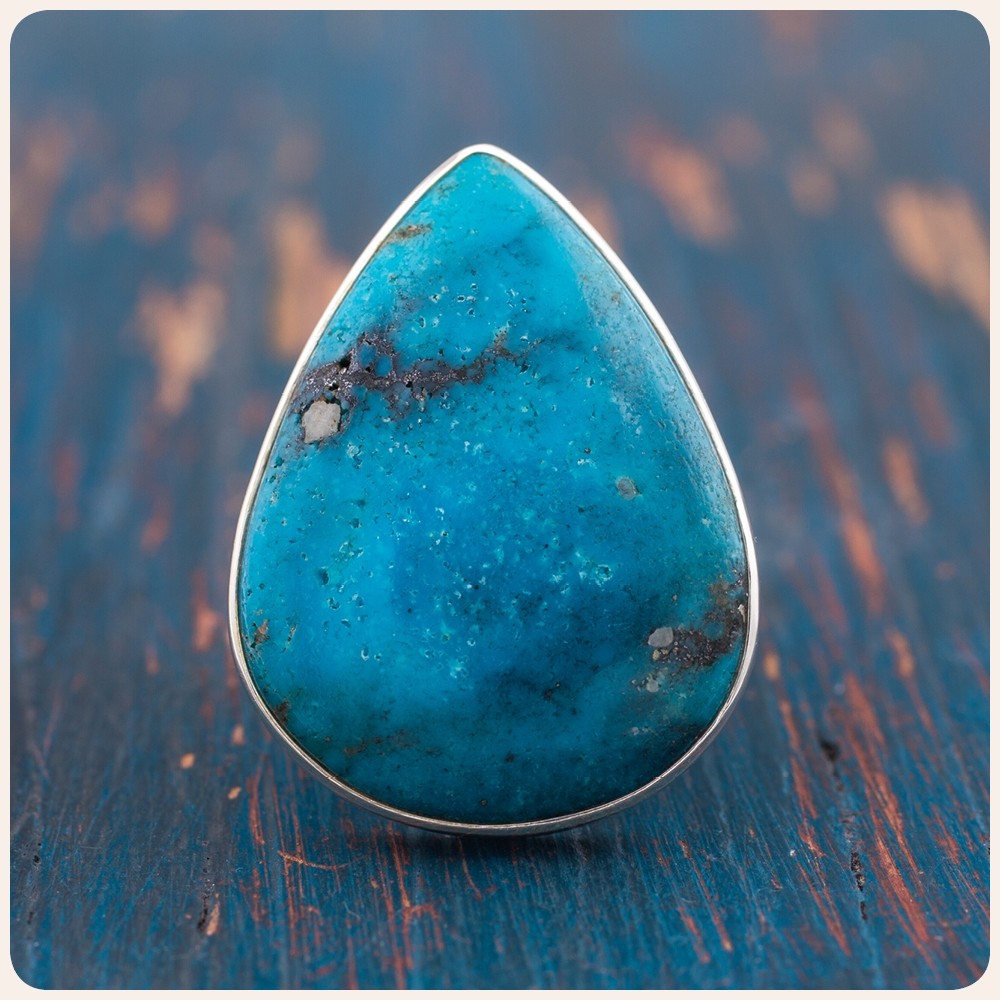 Turquoise Silver Statement Ring 