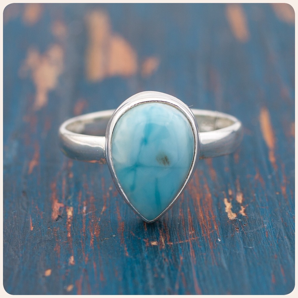 Larimar Silver Ring