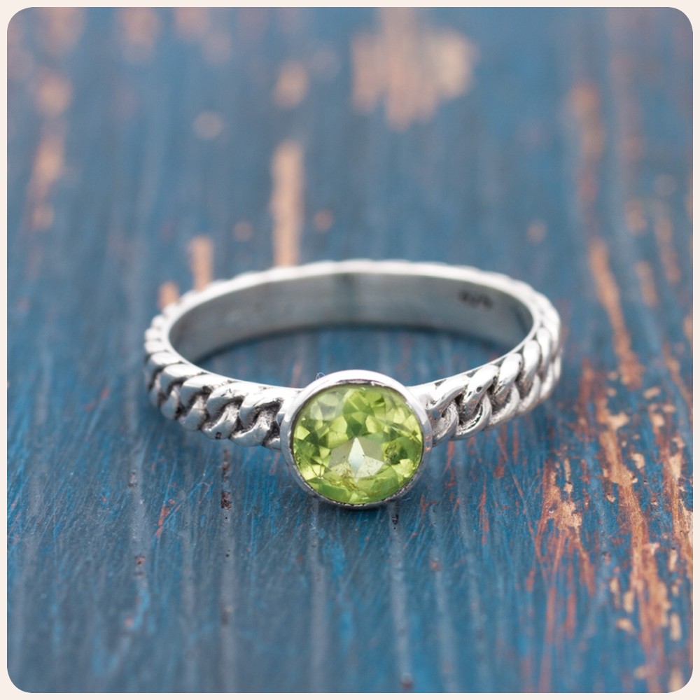 Peridot Silver Ring
