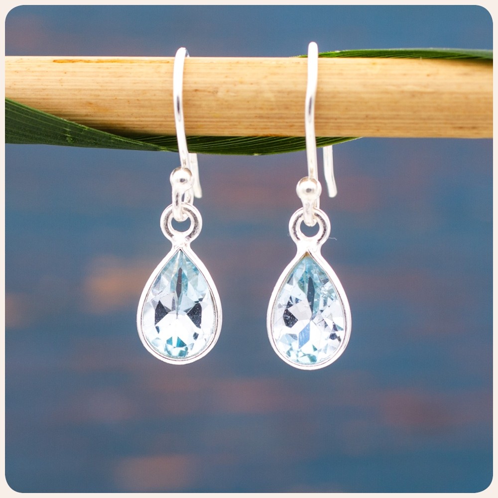 Topaz Silver Earrings