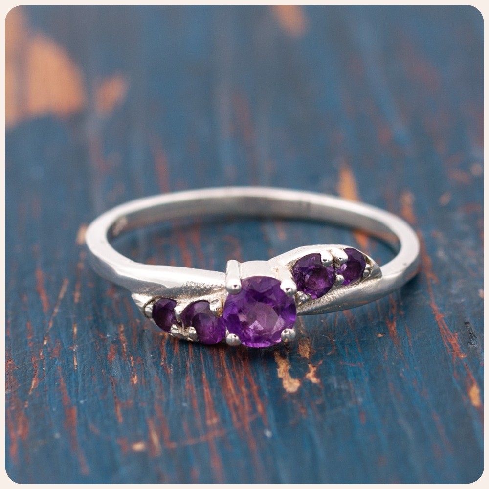 Amethyst Silver Ring