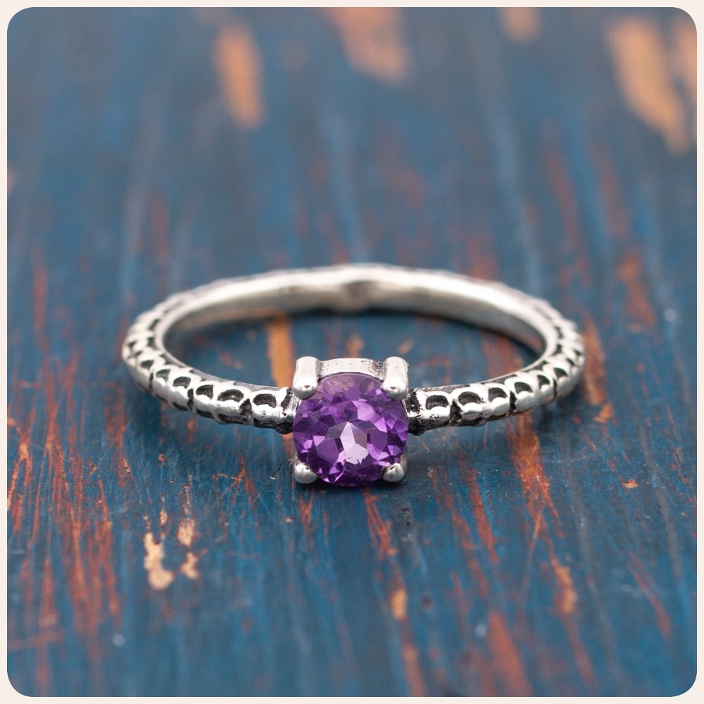 Amethyst Silver Ring