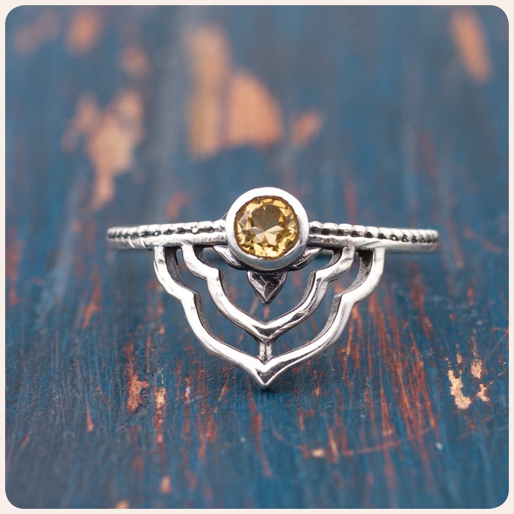 Citrine Silver Ring