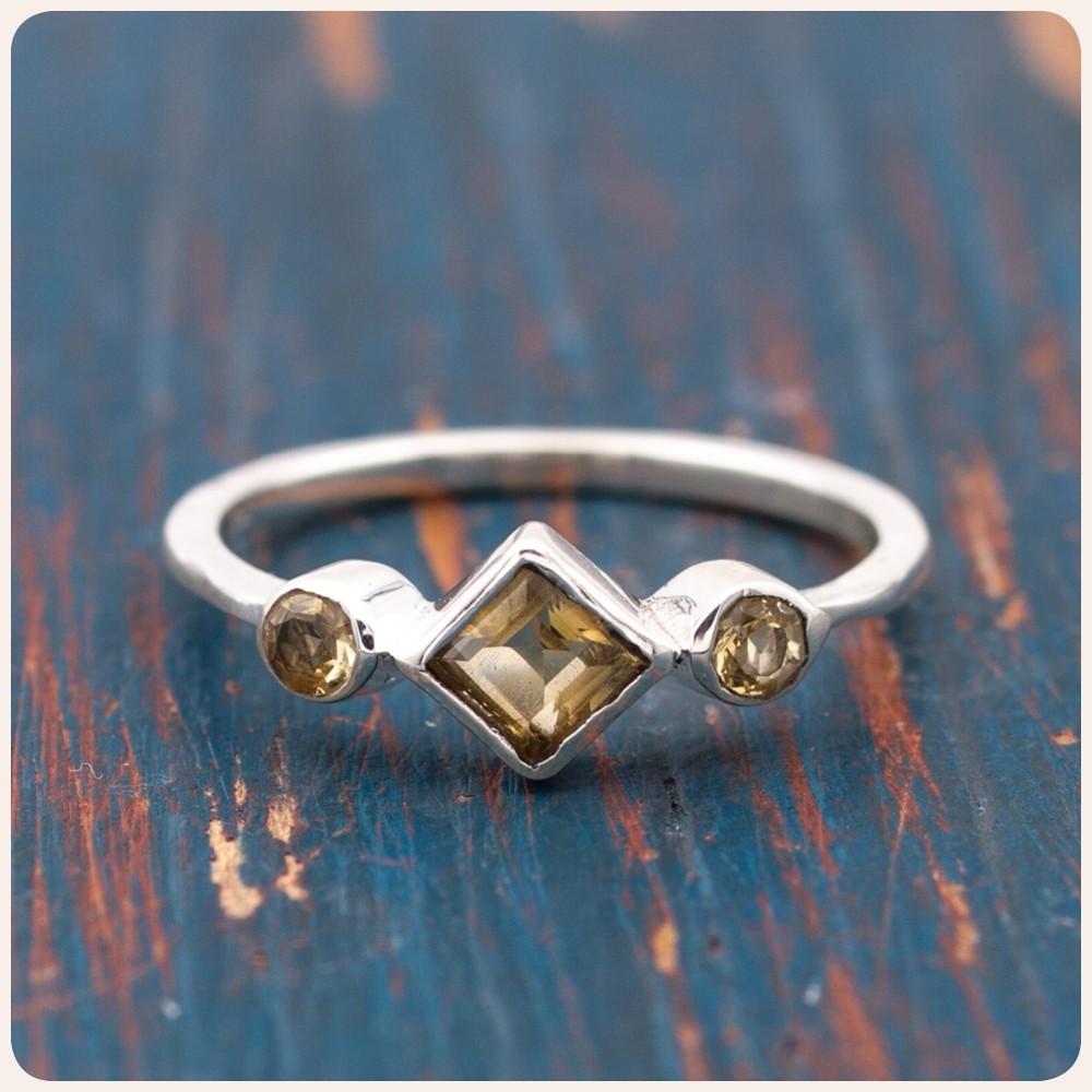 Citrine Silver Ring