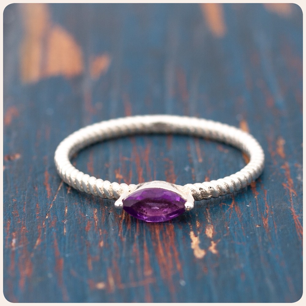 Amethyst Silver Ring