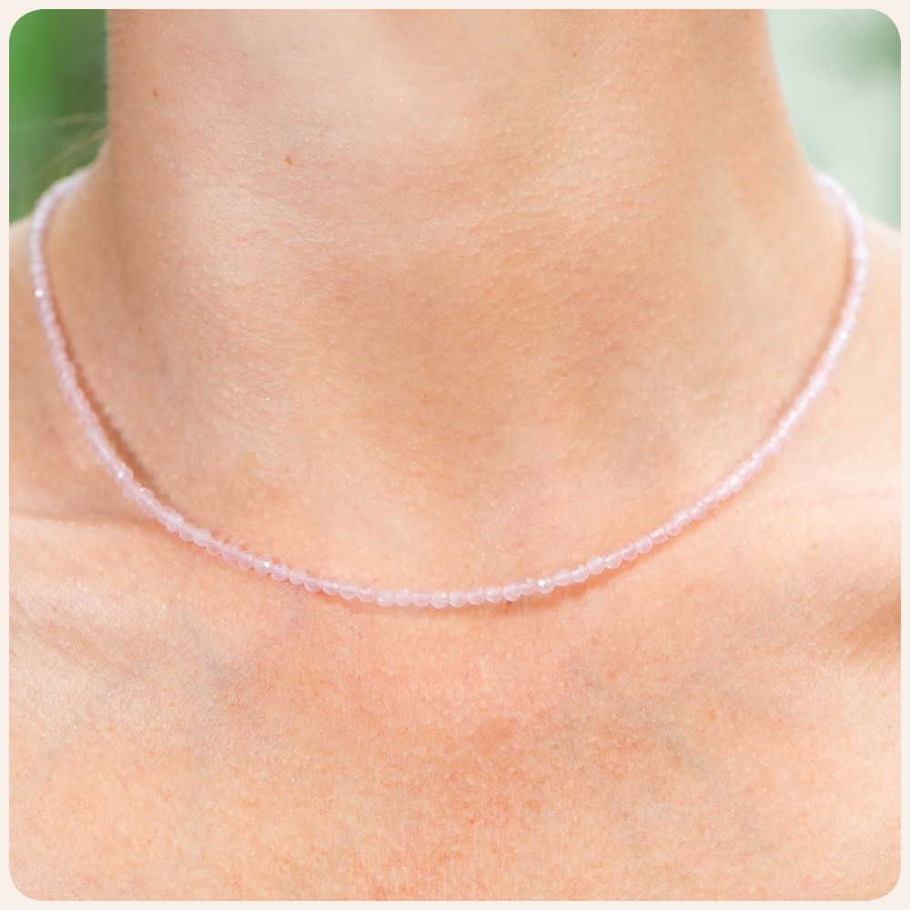 Rose Quartz Bead Necklace