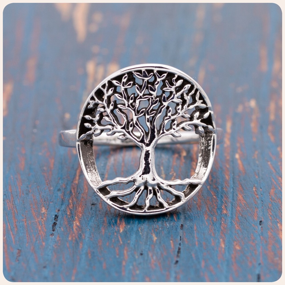 Tree of Live Silver Ring 