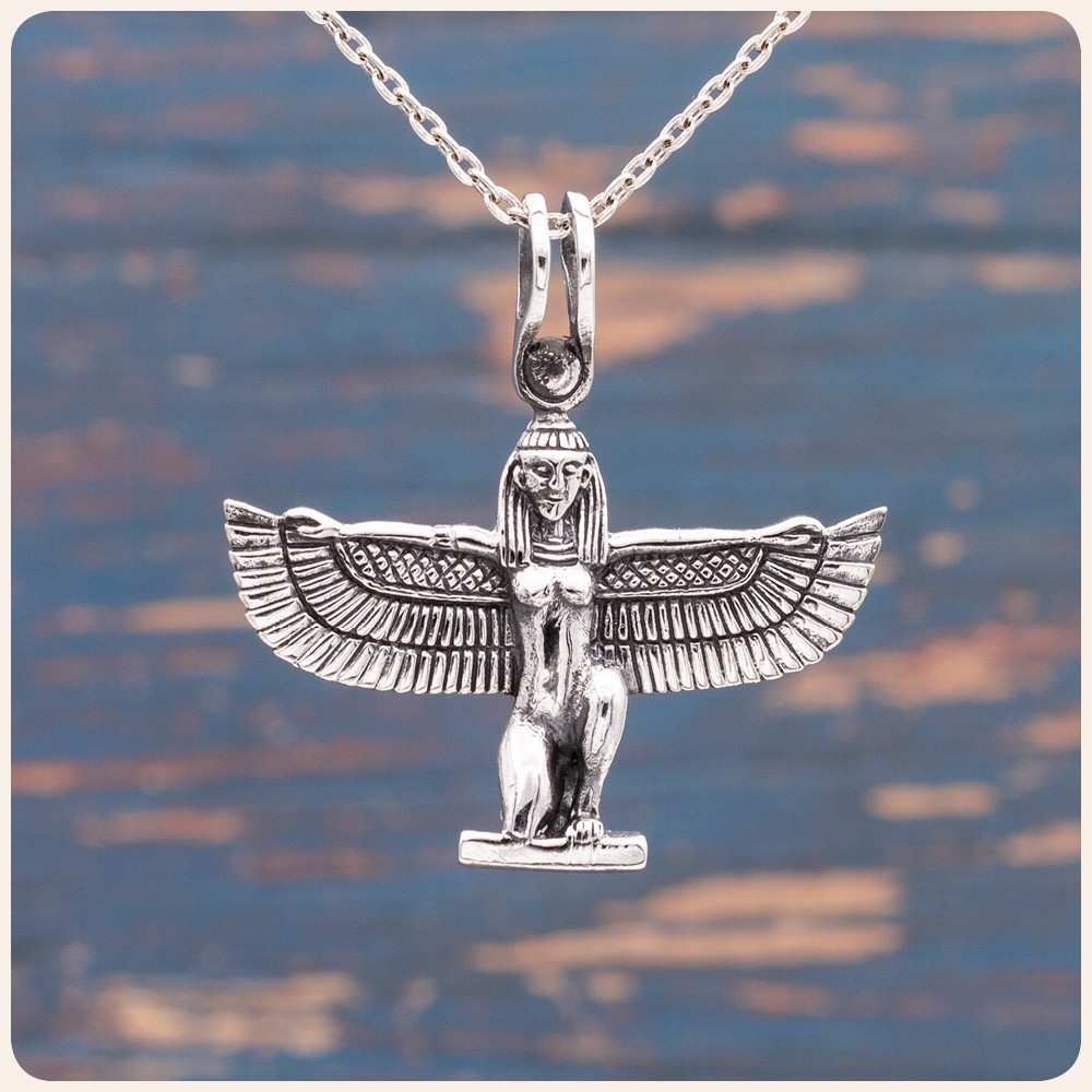 Goddess Isis Silver Necklace