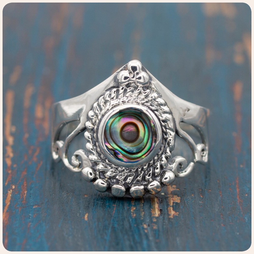 Abalone Silver Ring 