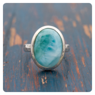 Larimar Silver Ring