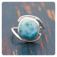 Larimar Silver Ring