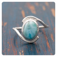 Larimar Silver Ring