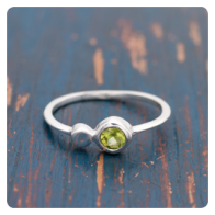 Peridot Silver Ring