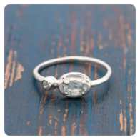 Blue Topaz Silver Ring