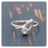 Moonstone Silver Ring