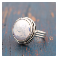 Baroque Pearl Silver Ring