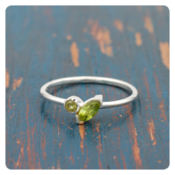 Peridot Silver Ring