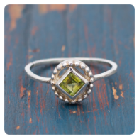 Peridot Silver Ring